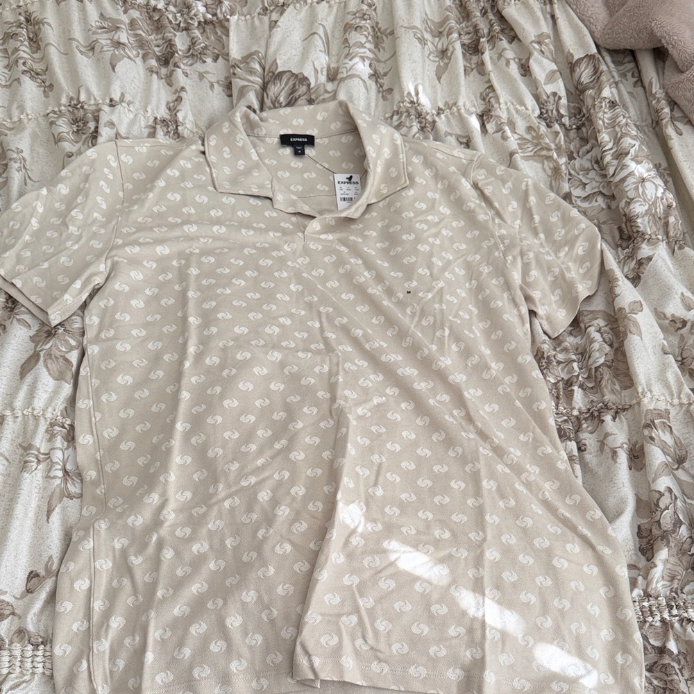 Express Beige Polo Shirt